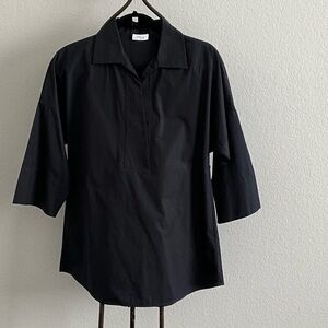 Akris Punto Black Casual Button Down Shirt